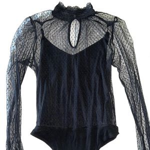 Black sheer bodysuit